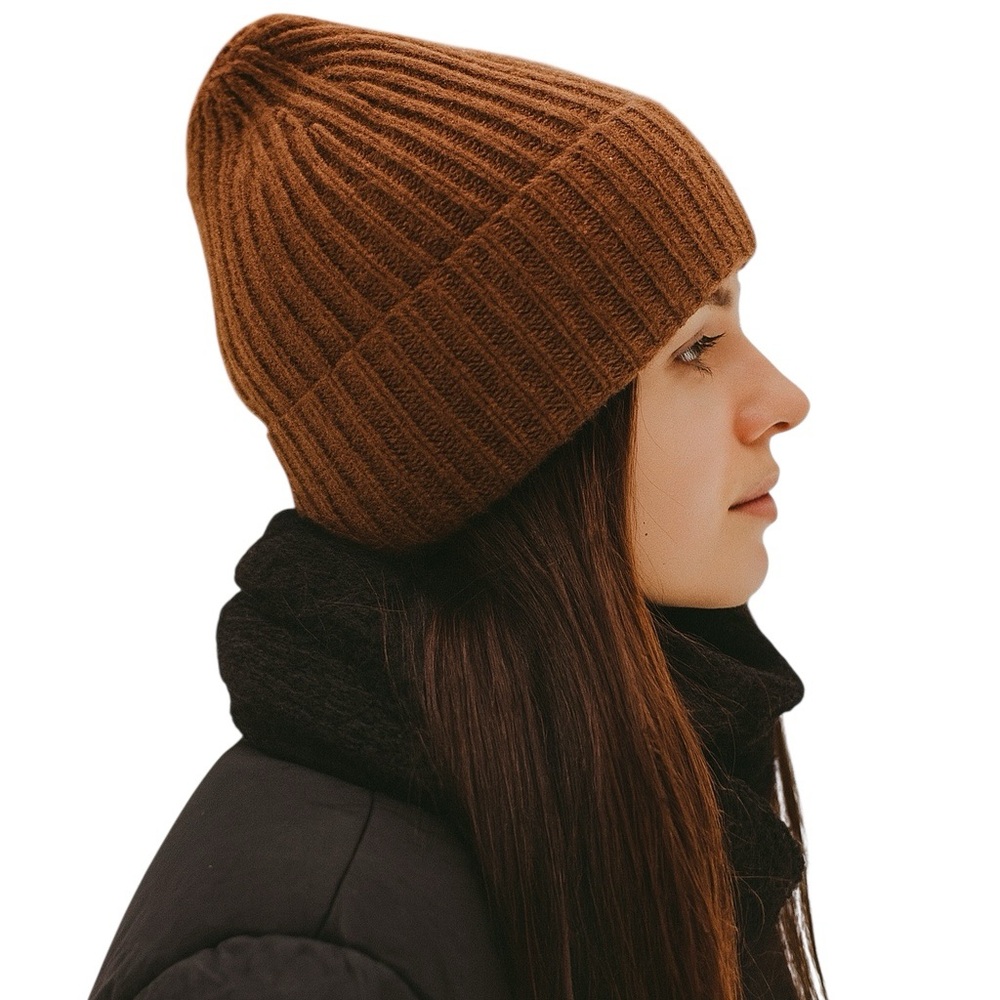 Nordstrom Rack 100% Cashmere Ribbed Knit Beanie Brand New “One Size” very small